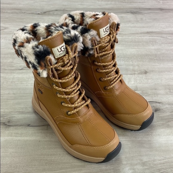 🌿UGG🌿 UGG Women's Zaylee Leopard
Waterproof Charcoal Leather Boots - Picture 3 of 16